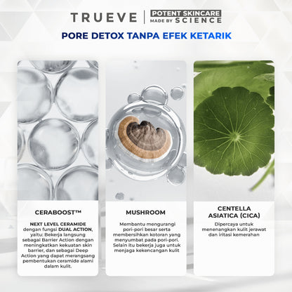 TRUEVE Cera-calming Low pH Facial Cleanser - sabun low ph anti ketarik, pori-pori bersih, gentle (ceraboost, mushroom extract, centella asiatica)