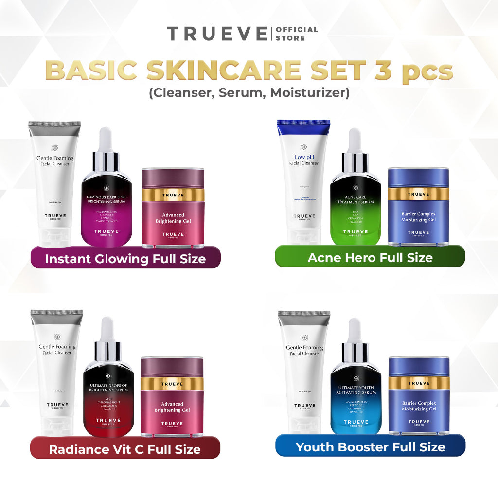 [BIG SIZE - 3 PCS] Basic Skincare Set: Cleanser, Serum, Moisturizer
