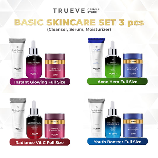 [BIG SIZE - 3 PCS] Basic Skincare Set: Cleanser, Serum, Moisturizer