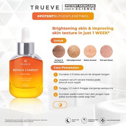 Trueve Retinol Complex Power Serum 15ml & Retinol Complex Power Moisturizer 30g