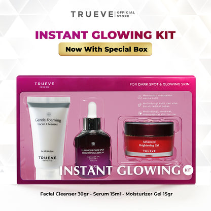 [FULL SIZE + BOX - 3 PCS] TRUEVE Starter Kit: Serum, Moisturizer Gel, Facial Cleanser