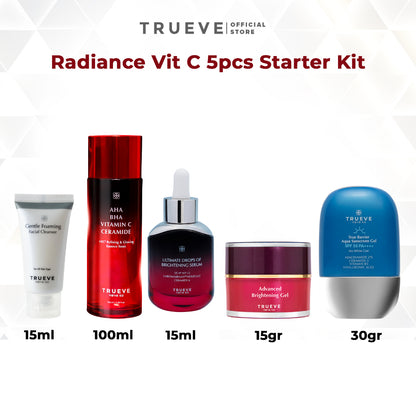 [FULL SIZE - 5 PCS] Premium Skincare Set: Cleanser, Toner, Serum, Moisturizer, Sunscreen